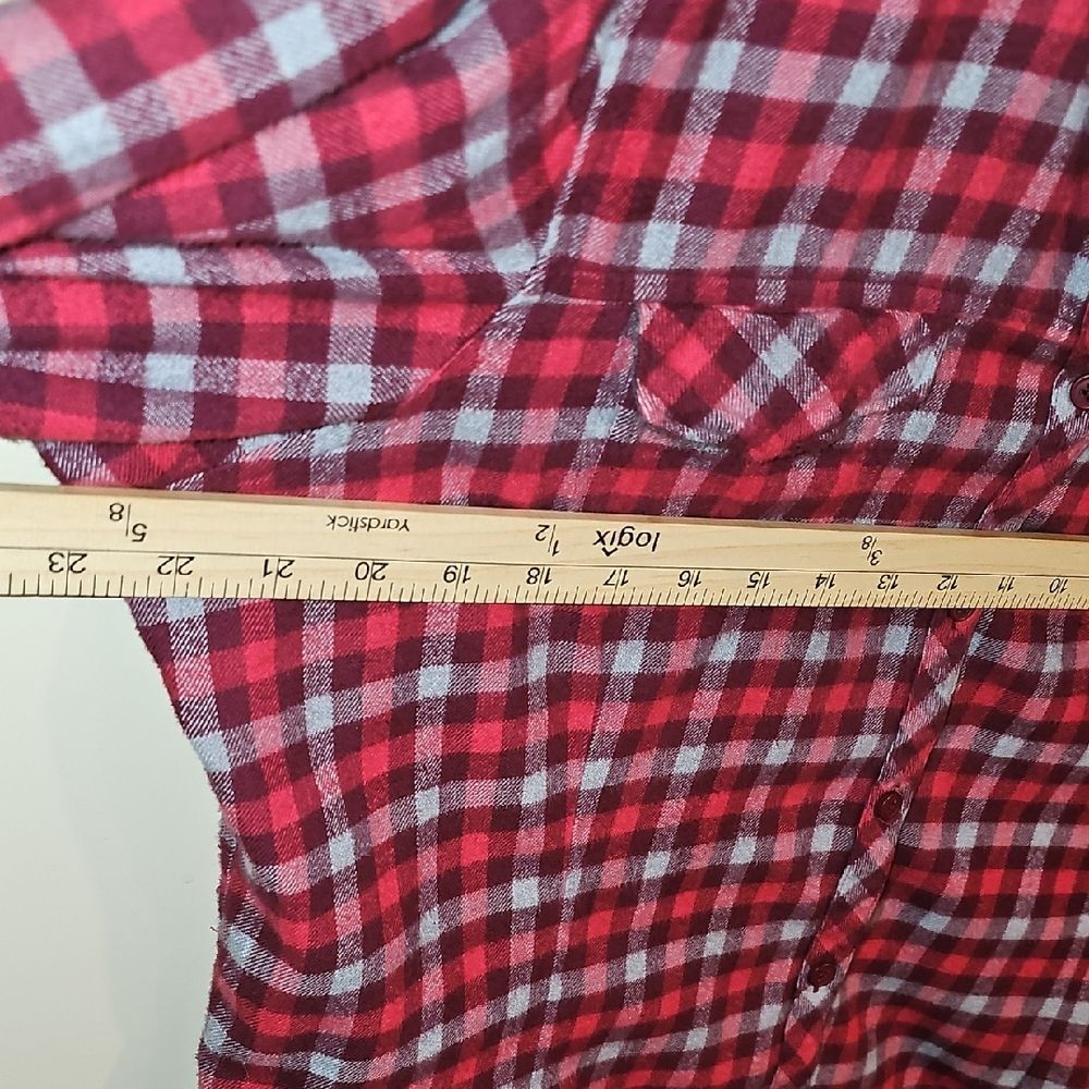 Columbia Maroon And Red Checkered Shirt Size XL - Picture 5 of 5